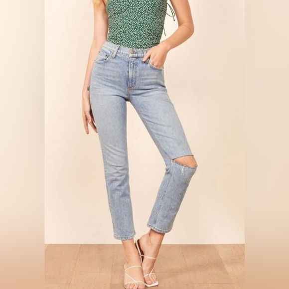 Reformation Denim - Reformation Jeans Liza High Rise Straight Jeans Size 25 NWT